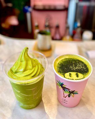 Matcha Soft Serve + Ginger Turmeric Matcha Latte