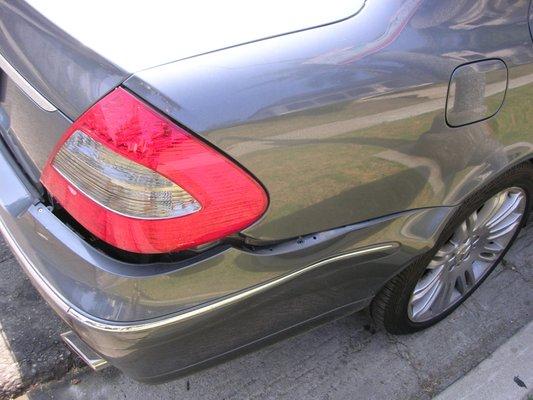 Damage to vehicle after accident