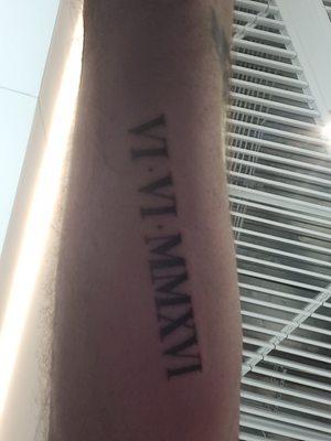 Sobriety date in Roman numerals