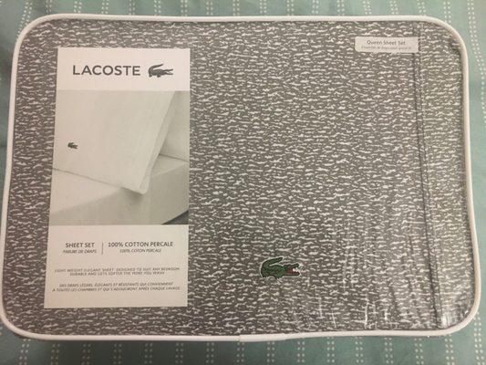 Lacoste Camo Percale Queen Sheet Set