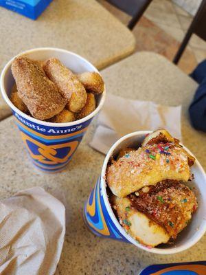 Confetti Nuggets (right) and Cinnamon Sugar Pretzel Nuggets (left).