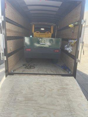 Delivering Royal High School new golf cart for the football teams