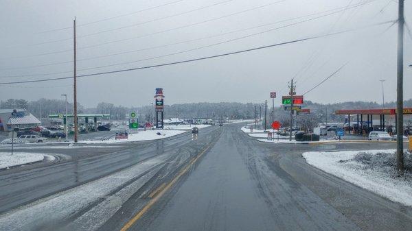 50 miles north of Atlanta little bit winter weather.