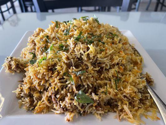 Chicken basmati rice - amazing!  They have a very diverse menu that is something making me want to come back many more times.