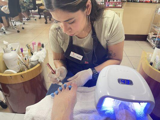 Gel French Pedicure