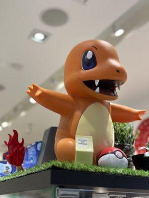 Charmander statue inside