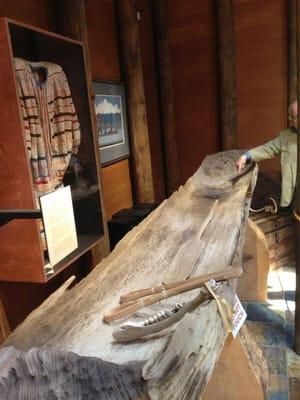 Best known example of a dugout canoe, unearthed by a hurricane