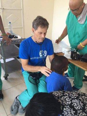 Dr. James P. Valentine volunteering in Haiti