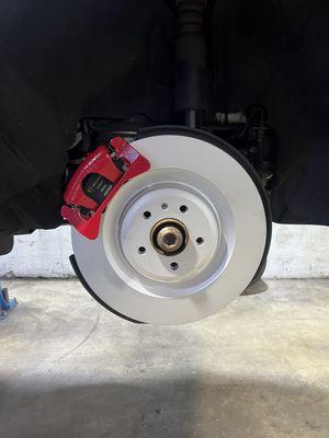 After Audi S7 rear brake pads and rotors