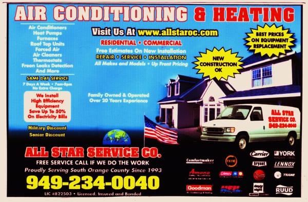 Air conditioning repair in Orange county