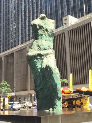 Titled 'Looking Toward the Avenue' Venuses are on either side of entrance to 1301 Avenue of the Americas. 7/20/16