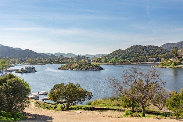 View from inside the gates of Lake Sherwood