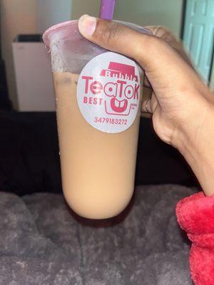 Brown sugar milk tea extra boba