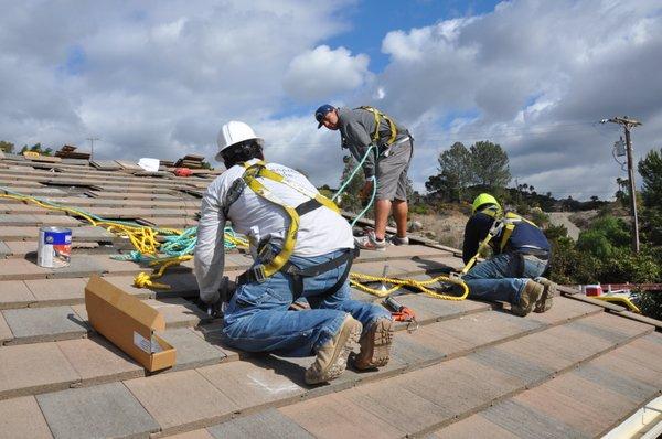 concrete tile plus solar install