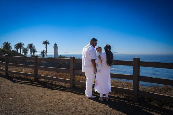 This is me, my wife, and my son at Palos Verdes, California.