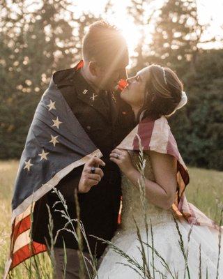 We brought the flag and Missy help us capture the sentiment.