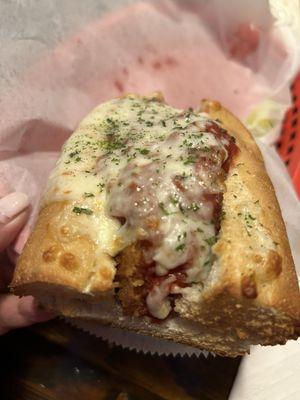 Half chicken parm sub