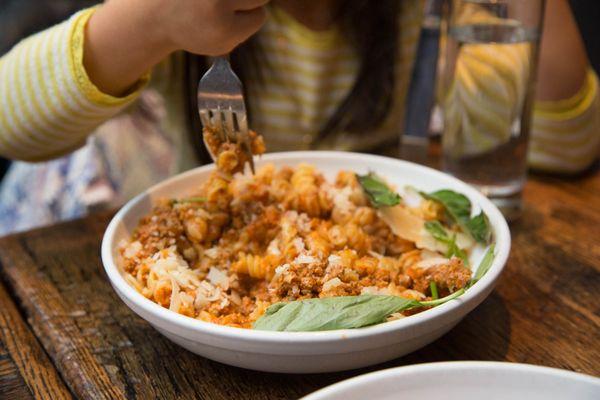 fusilli bolognese