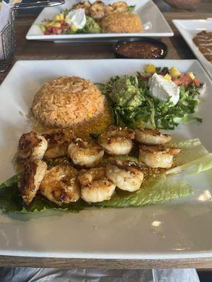 Rice and Garlic Shrimp