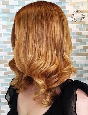 Natural-looking red balayage