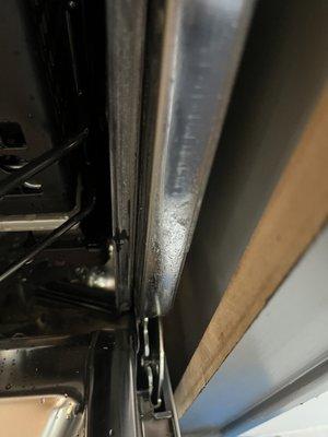 Massive gaps all the way around dish washer. They stole the trim kit. They have not sent a new one.