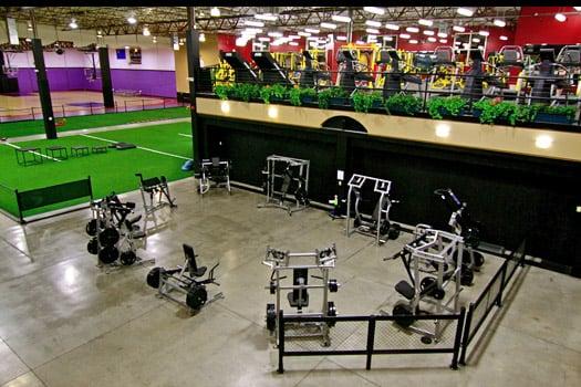 Expansive workout areas