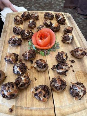 Very warm stuffed mushrooms