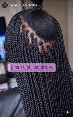 Medium small single braids