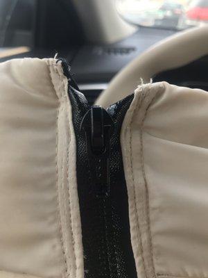 Second attempt to replace the zipper