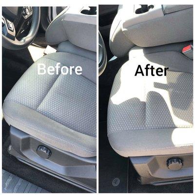 Upholstery Shampoo! Need your interior clean? Call Today! We do Seats, Carpet, Ceiling, Seat Belts etc.