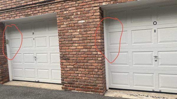 My garage without an entry pad. I was given a key and have to manually lift the door