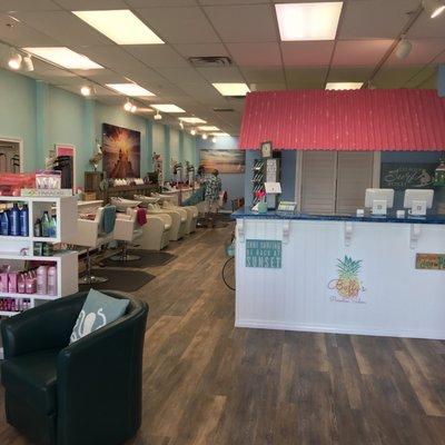 Brand new location, beautiful beachy salon!