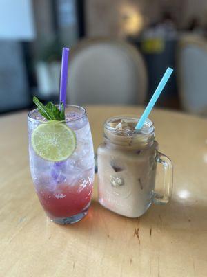 Signature berry drink & iced coffee