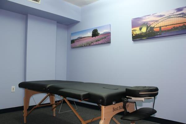 Comfortable and calming private treatment rooms