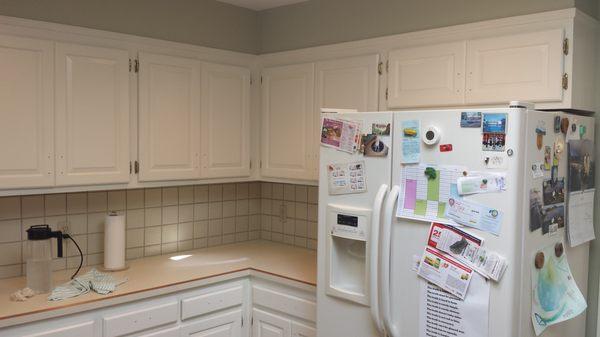 Kitchen cabinets after painting (before putting on door handles)