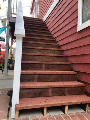 Replaced Staircase with Pressure Treated Lumber