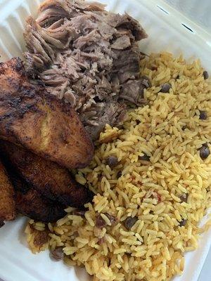 Pernil and arroz con gandules