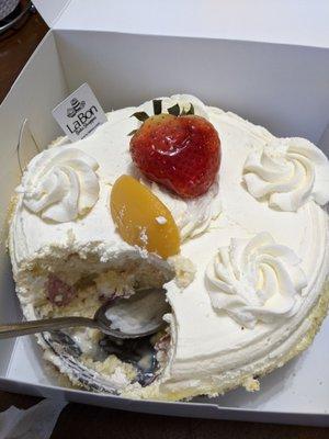 Was gifted this cake. It think it's tres leche. Worth the diabetes!!!