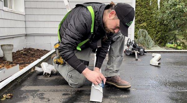 Sizing the new gutters