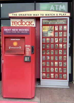 Outside: closeup on the Redbox