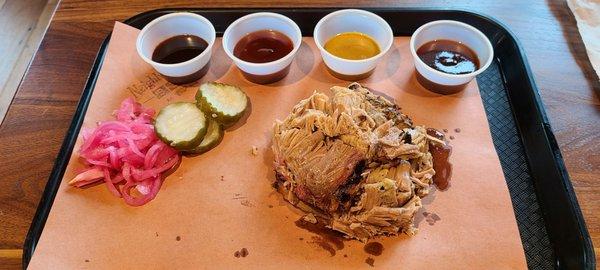 Pulled Pork and all 4 sauces