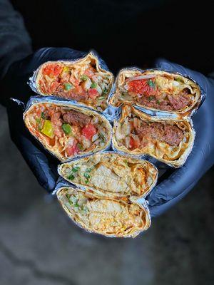 Beef steak & chicken breast wrap