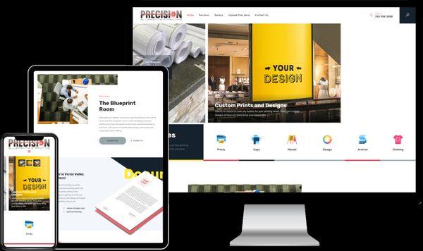 Precision Blueprints website design by OMG Marketing