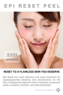 Pigmentations Issues? we got you covered! Reset your skin with the Epi Reset