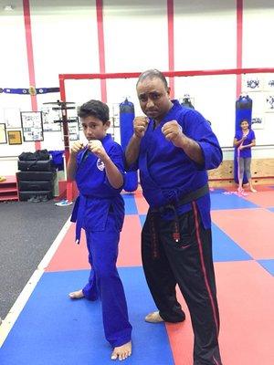 Lucas getting  Blue belt