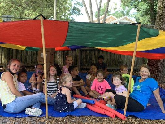 Forts are super cool! And fun when it's hot in the summer. This took teamwork.