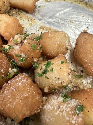 Sergio's Pizza - fried dough, savory style  (garlic and Parmesan)