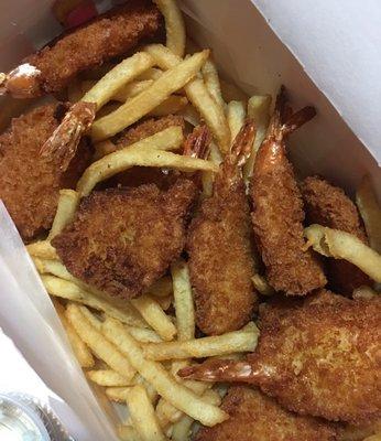 10 pc jumbo shrimp + fries