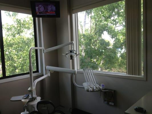 Clean treatment room with a view.