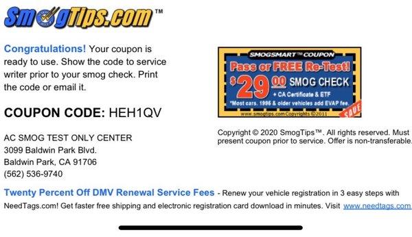 Actual coupon which I also printed at home and still that guy CESAR did not honor it.